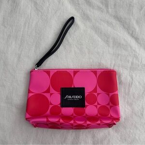 Shiseido Geometric Pink and Red Cosmetic Case